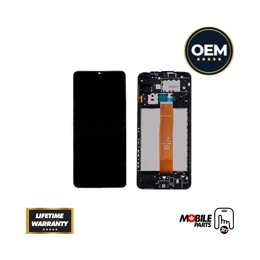 samsung galaxy a12 oled assembly with frame (glass change)