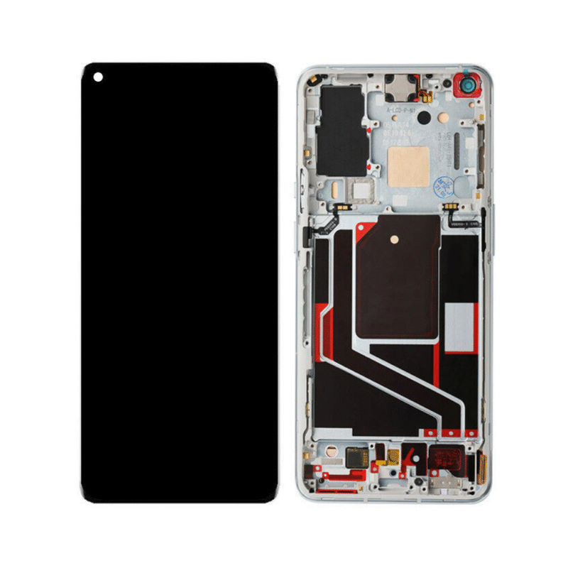 oneplus 9 pro lcd assembly (morning mist) with frame (glass change)