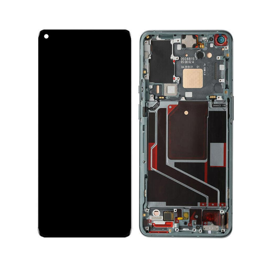 oneplus 9 pro lcd assembly (pine green) with frame (glass change)
