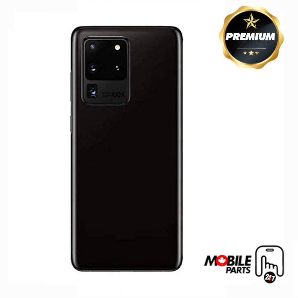 samsung galaxy s20 ultra 5g back cover glass w/o camera lens (cosmic black)