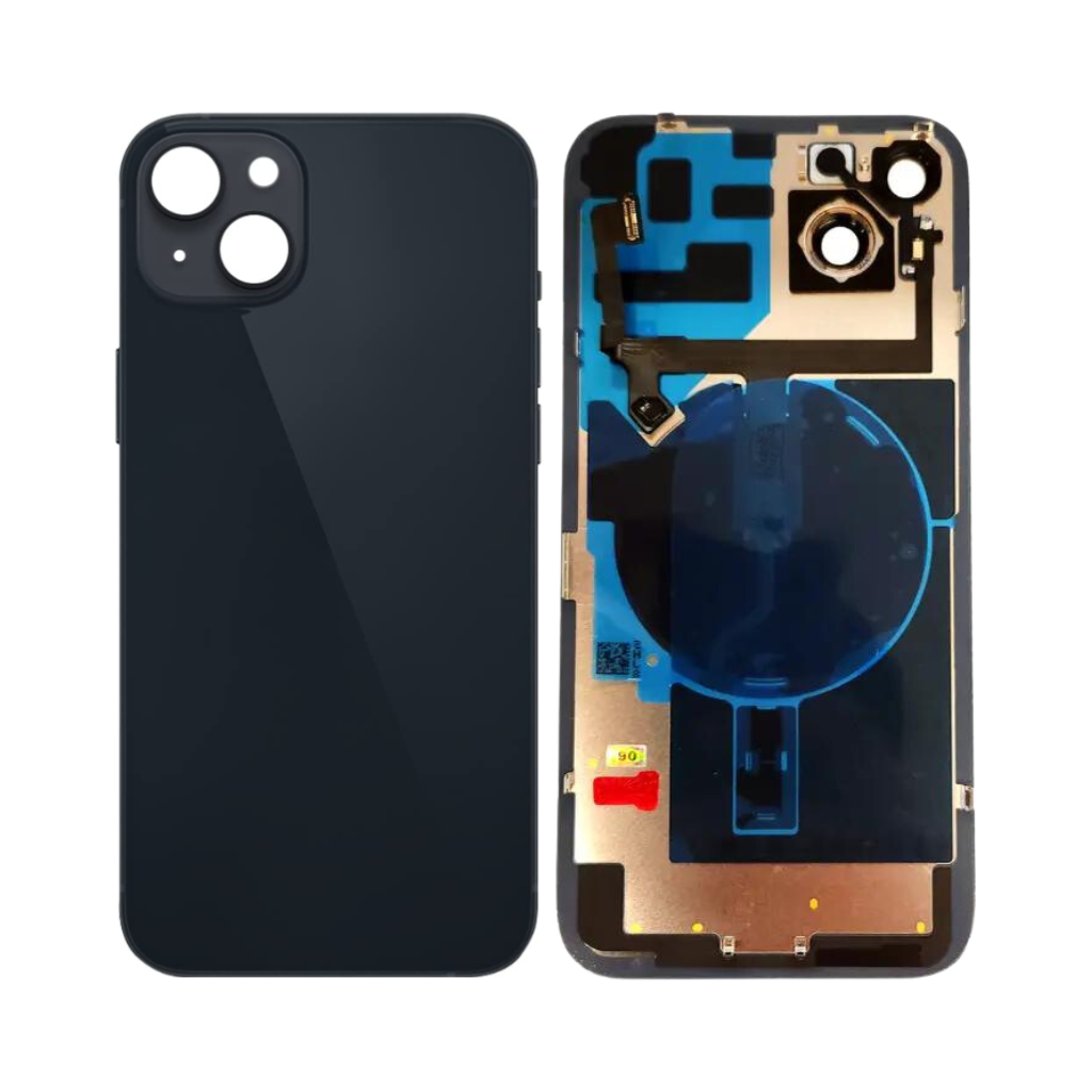 iphone 14 plus back glass with wireless nfc & magsafe magnet (midnight)