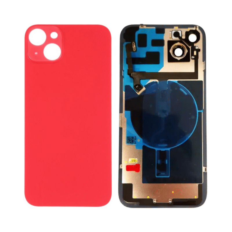 iphone 14 back glass with wireless nfc & magsafe magnet (red)