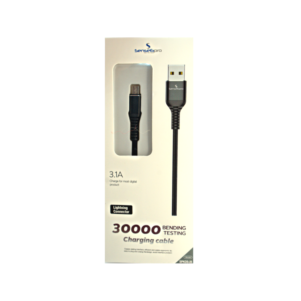 sense6pro 30000 bending testing lightning to usb data cable