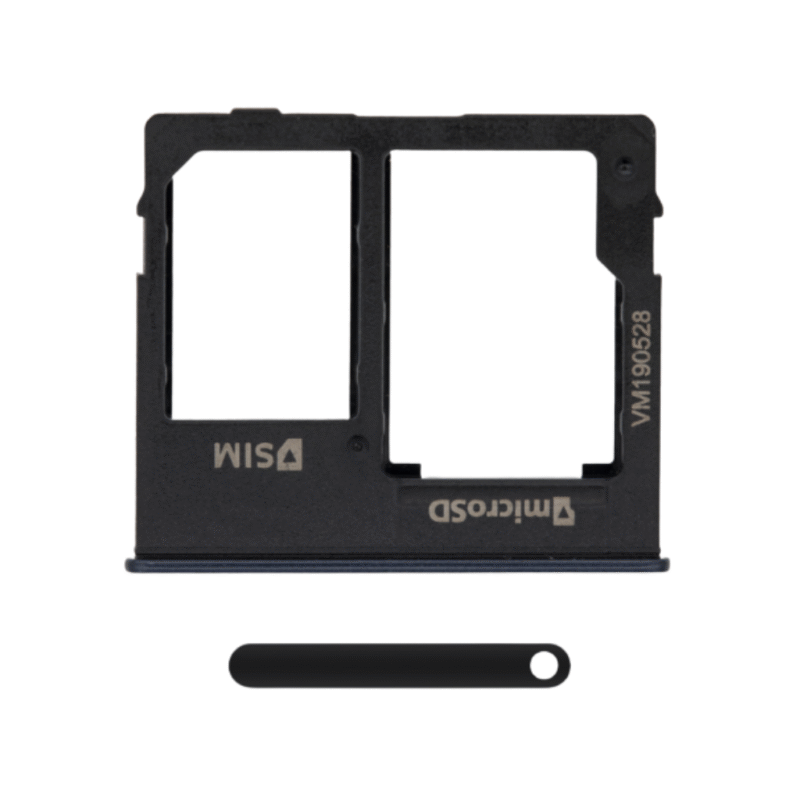 samsung galaxy a10e dual sim tray aftermarket (black)
